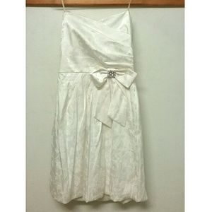 Off white strapless dress